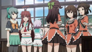Anime girls window sill group - a window sill free wallpaper