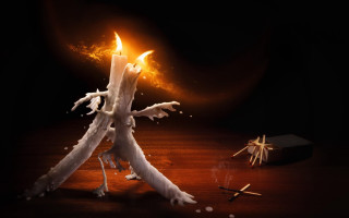 Candle flame surreal embers fire - anne geddes free wallpaper