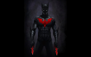 Batman red eyes black suit - his chest and chest free wallpaper