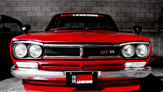 Red car garage brick wall - du jin free wallpaper