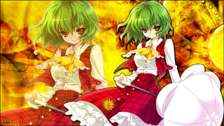 Anime girls green hair dresses - the other wearing free wallpaper