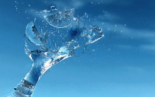 Water splash blue sky bubbles - a blue sky background free wallpaper