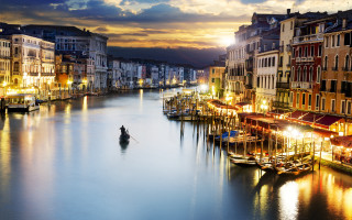 Boat city night manhattan water - evgeny lushpin free wallpaper