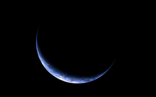 Crescent moon earth space microscopic - a crescent moon free wallpaper