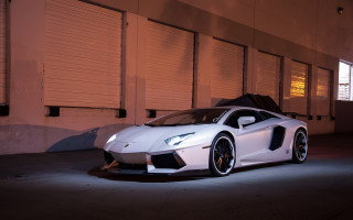 White sports car garage black 2 - andrew law free wallpaper