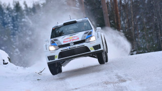 Rally car snow mountains forest - artur grottger free wallpaper