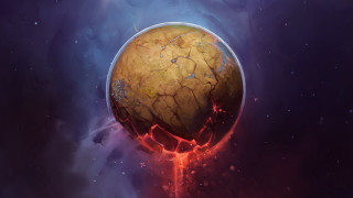 Strange object space red light - center free wallpaper