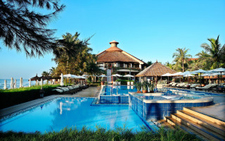 Luxury pool gazebo beach palm - luxury free wallpaper