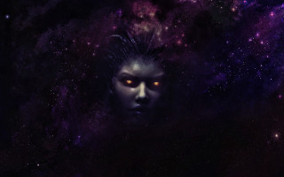 Strange creature weird face space - the face free wallpaper