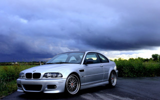 Silver car cloudy sky flower 2 - cloudy free wallpaper