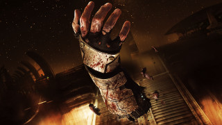 Hand blood staircase night city - a hand free wallpaper