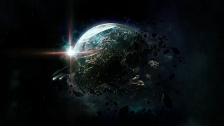 Space planet star bright light 4 - a planet and a star in the background free wallpaper