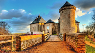 Castle bridge gate dirt road - de hirsh margule free wallpaper