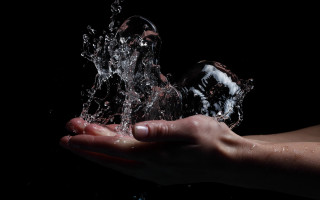 Person water glass splash ambient - a person holding free wallpaper