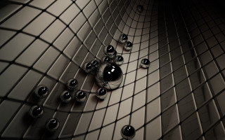 Abstract honeycomb fence raytrace monochrome - c4d free wallpaper