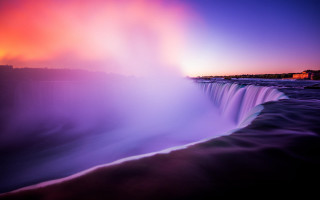 Waterfall rainbow sky mountains city - anthony s waters free wallpaper