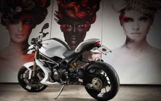 White motorcycle wall woman neoclassicism - a white motorcycle free wallpaper