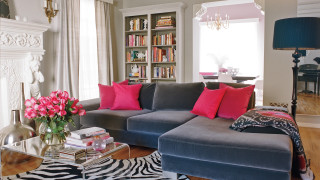 Living room couch fireplace flower - color scheme free wallpaper