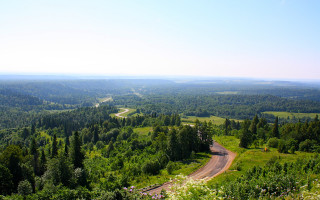 Scenic road forest mountains lake - scenic free wallpaper