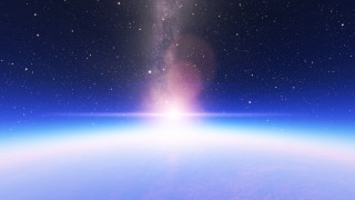 Bright light horizon stars space - star free wallpaper for desktop