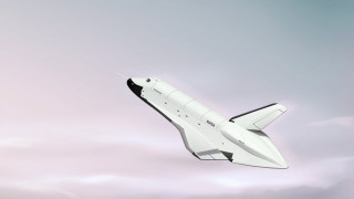 White jet rocket clouds space - gear free wallpaper