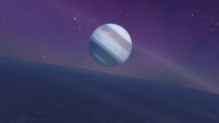 Purple sky planet stars aurora - planet free wallpaper
