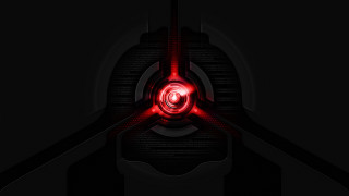 Futuristic red light black background - circular free wallpaper