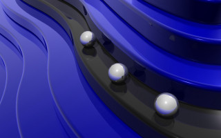 Blue black background three balls - three ball free wallpaper