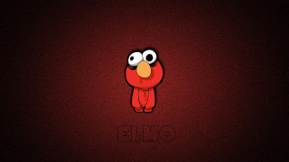 Red bird big eyes frown - pop surrealism free wallpaper
