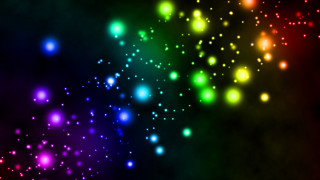 Colorful lights starry night moon - small free wallpaper