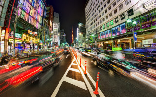 City street traffic night futurism - futurism free wallpaper