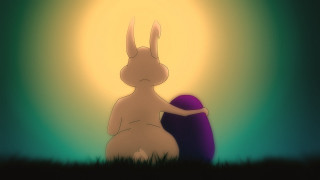 Cartoon rabbit grass ball bright - chiho aoshima free wallpaper