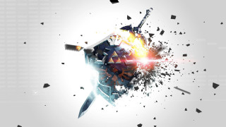 Exploding computer screen knife explosion 2 - game art free wallpaper