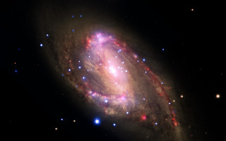 Spiral sky stars bright light - galaxy free wallpaper