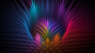 Mystical colorful fireworks flower night - mystical free wallpaper