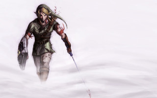 Man sword helmet snow blood - a sword and a helmet free wallpaper