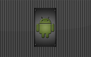 Green android logo metal frame - free technology wallpaper
