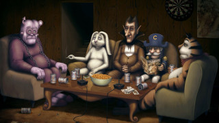 Group of people table food - people sitting free wallpaper