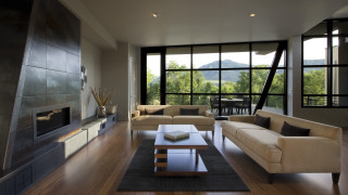 Living room mountains rembrandt lighting - a view of the mountains free wallpaper