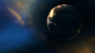 Planet star blue sky starfog - a distant object in the foreground free wallpaper
