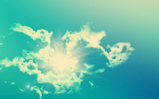Bright blue sky sun plane - a sun free wallpaper