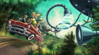 Car people man flying camera - the car free wallpaper