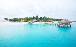 Fathi hassan beach pier lagoon - hut free wallpaper