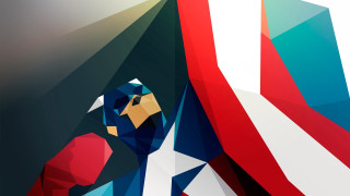 Captain america stylized background star - cubist free wallpaper