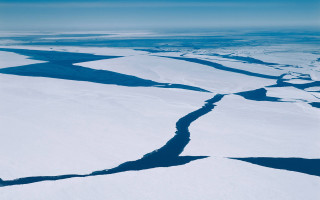 Snow landscape ice water beach - ice free wallpaper