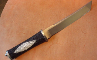 Knife black handle table pattern - a stipple free wallpaper
