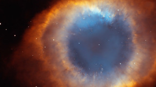 Blue orange nebula star galaxy - object in the sky free wallpaper