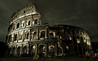 Large building tower night cityscape 2 - tall tower free wallpaper