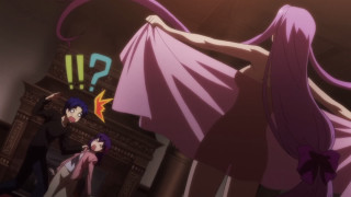 Pink dress man woman mosaic - ufotable free wallpaper