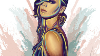 Woman hat popart beach ocean - derek gores free wallpaper